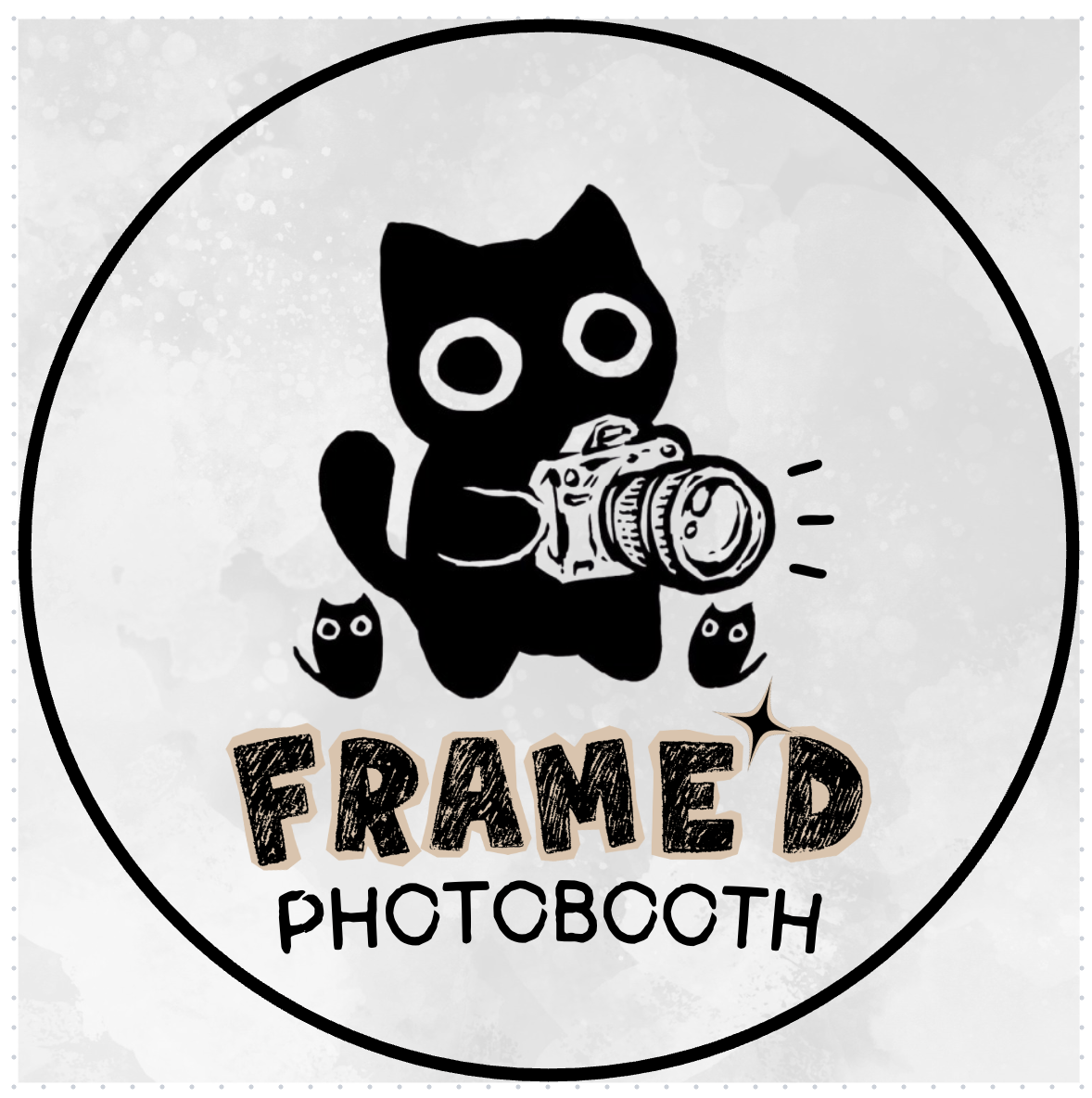 FRAME'D Photobooth cat mascot